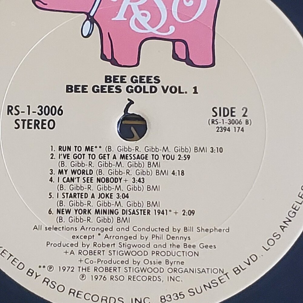 Bee Gees ‎Gold Volume One Vol 1 Vinyl LP Album 1976 RSO ‎Record RS-1-3006 TESTED - Picture 8 of 8
